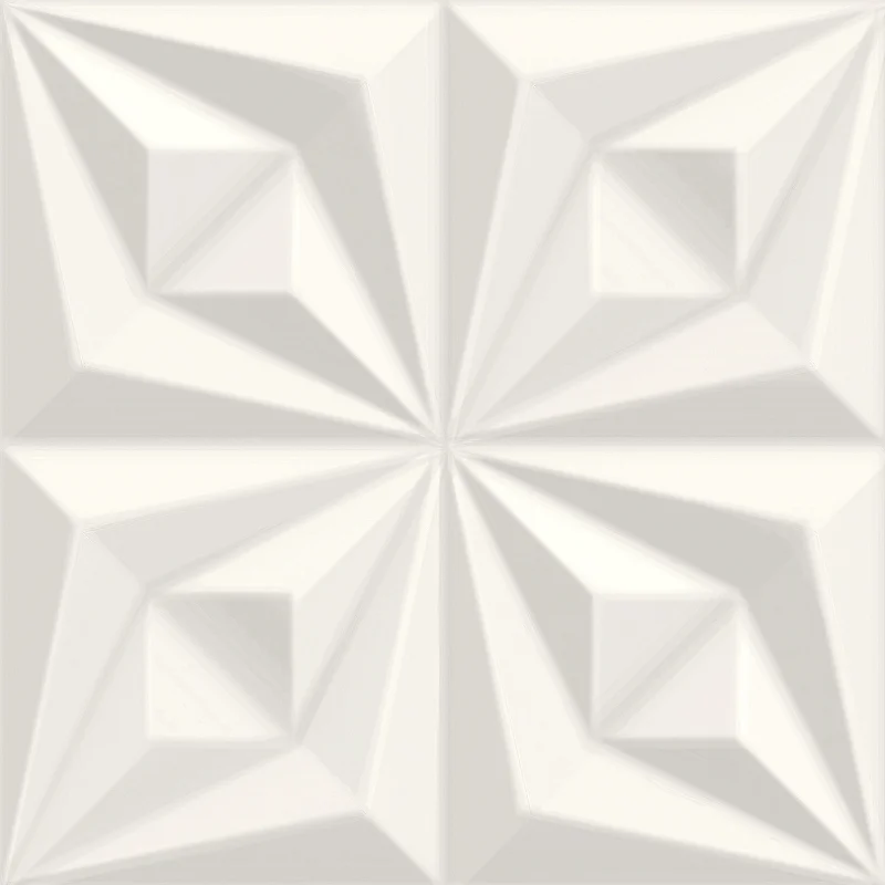 Revestimento Retificado Drapeado Branco 60 x 60 cm Ceusa