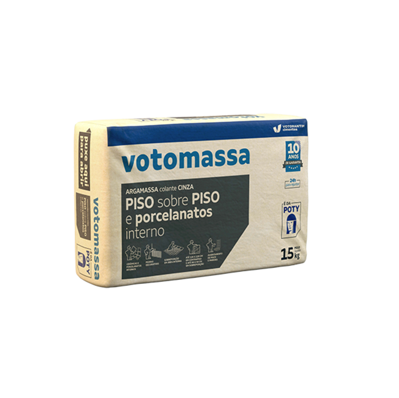 Argamassa Piso sobre Piso Cinza 20Kg Votorantim Votomassa