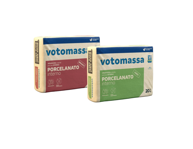 Argamassa Porcelanato Interno Cinza 20Kg Votorantim Votomassa