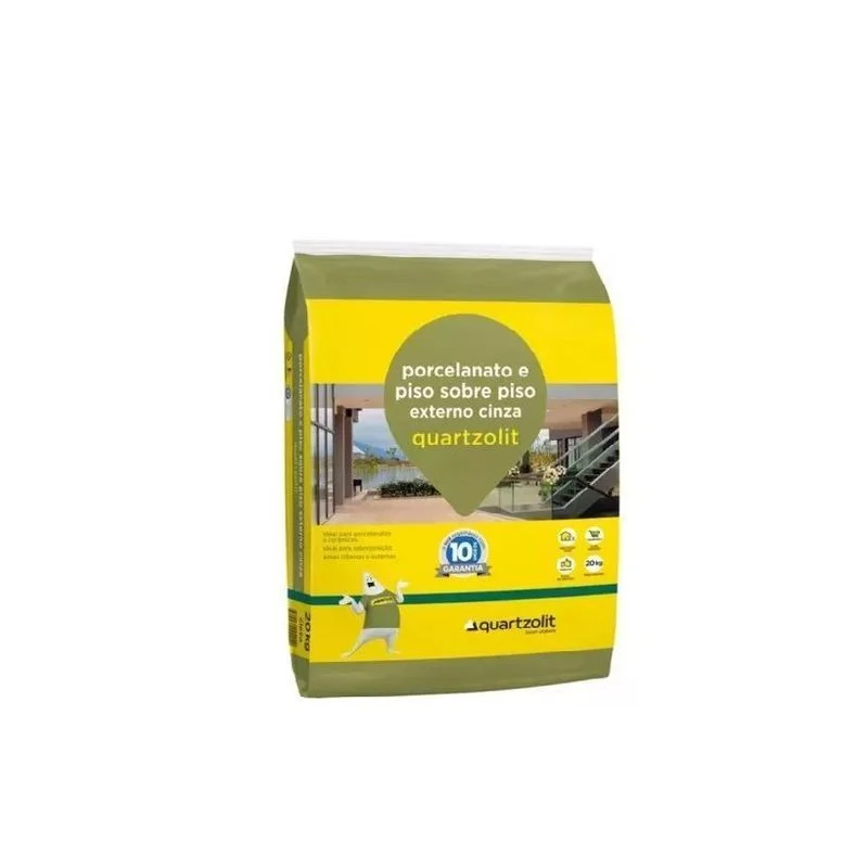 Argamassa Piso sobre Piso Externo Cinza 20Kg Quartzolit