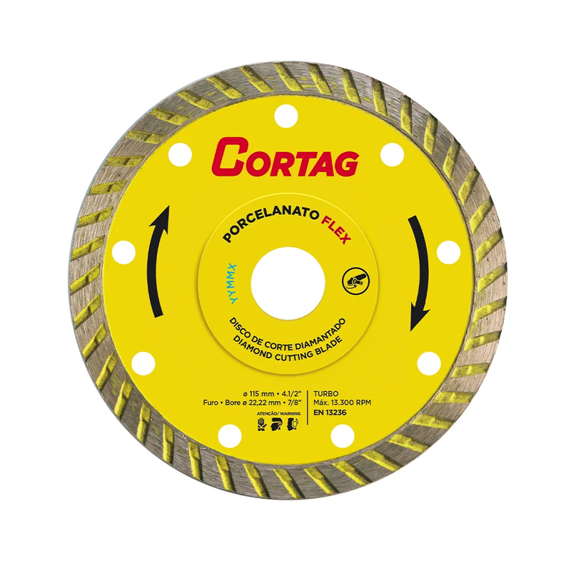 Disco de Corte Diamantado Flex Porcelanato 115 mm Cortag